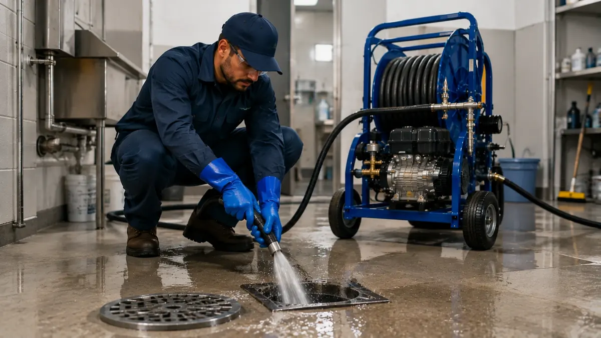 Floor Drain Hydro Jet Cleaning in Stratford